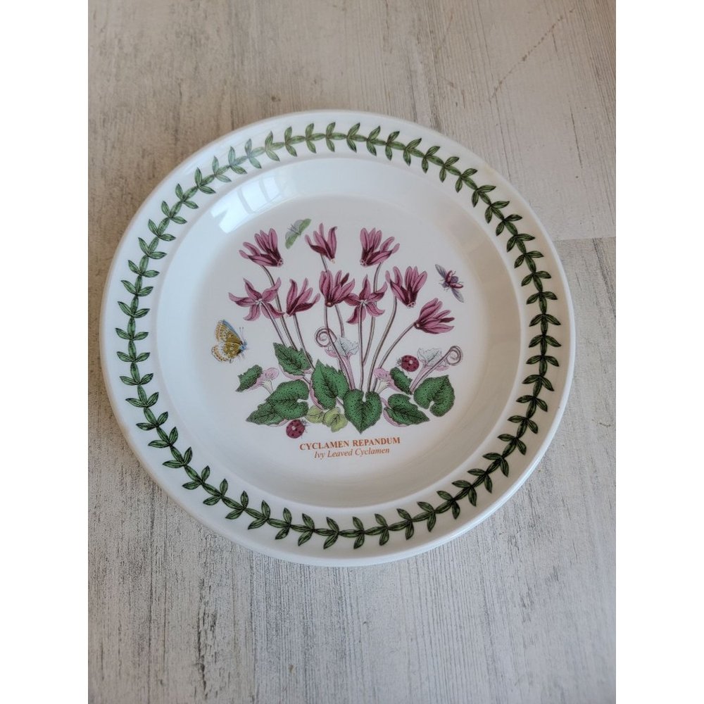 Portmeirion Botanic gardens‎ Ivy Leaved Cyclamen 7" rimmed plate